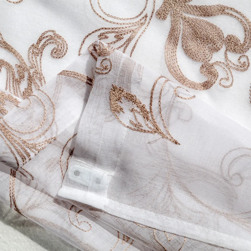 High Quality Newest Design Customized Embroidery Curtain Cheap Price Turkish Sheer Curtains For Windows