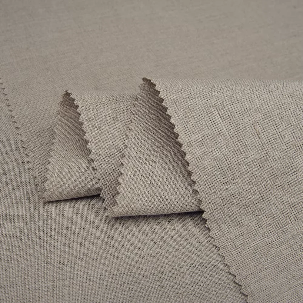 Fabric for Garment Best Price Excellent Quality 100% Pure Linen Shirt Woven Plain Lightweight Women Linen Shirt Dress 5 Meters