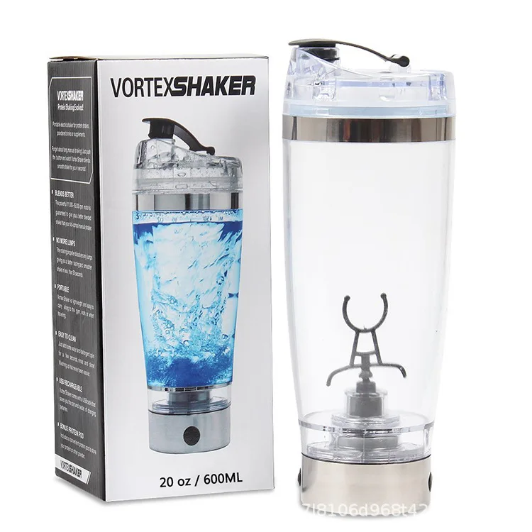 450ml Sports Shaker Cup USB Battery Powered Portable Outdoor Sports Protein Powder Electric Shaker Cup