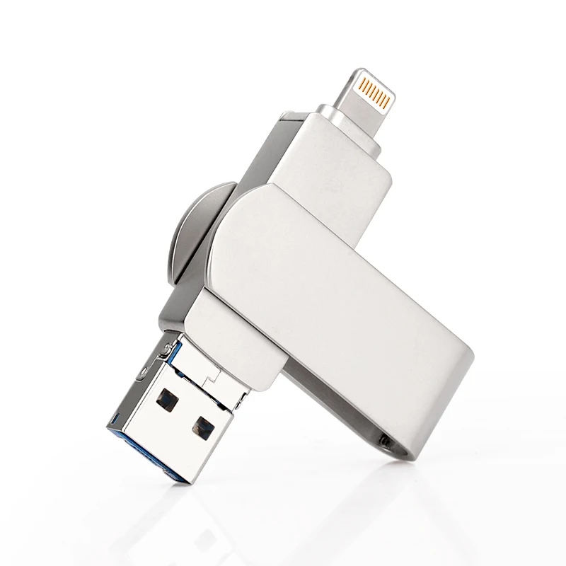 High speed OTG 3 in 1 3.0 Metal usb flash drive for Iphone and typc and pc