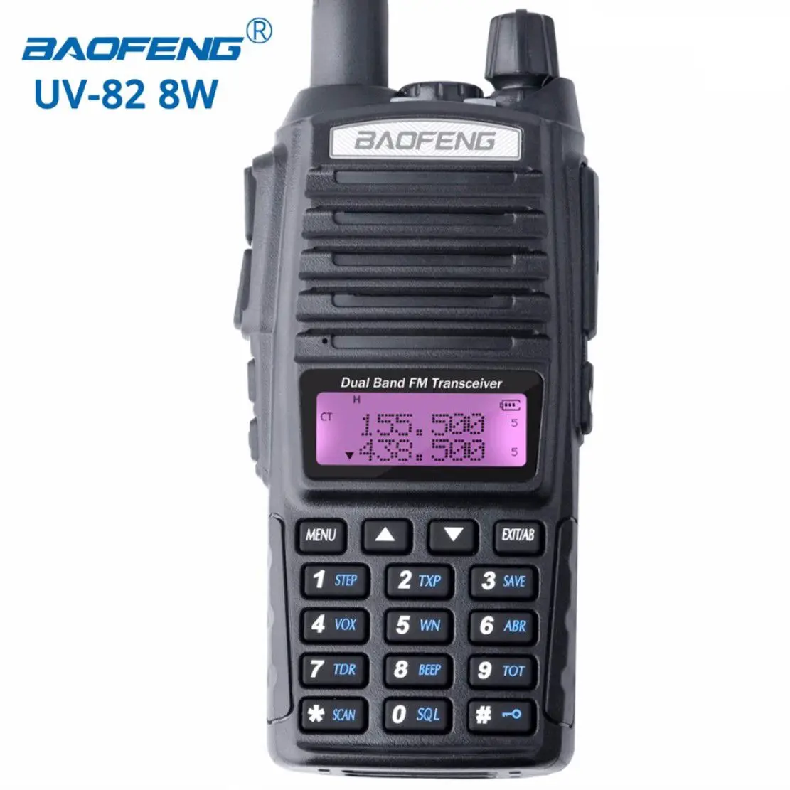 Baofeng UV 82 8W walkie talkie portable radio dual band transceiver High Mid Low Power UV82 Ham Radio Station amateur Portable