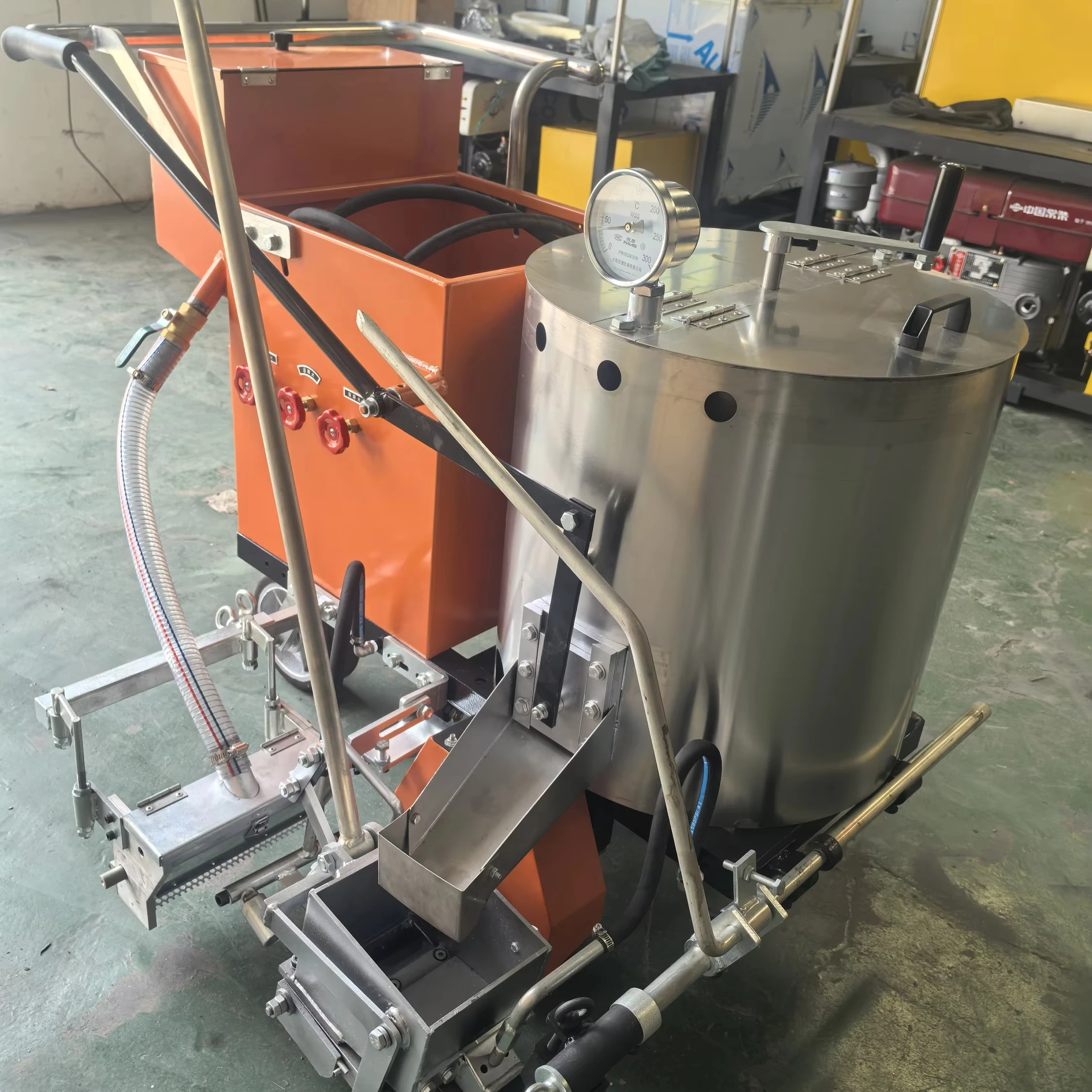 Hot Sale Hot Melt Hand-push Road Marking Machine Electric Drive Thermoplastic Spray Paint Line Self-Propelled Marking