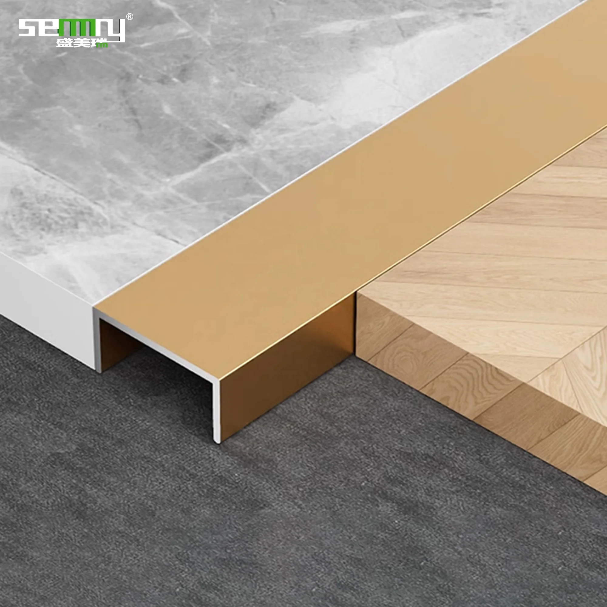 Hot selling hospital bright silver tile trim aluminum tile corner trim metal tile edge trim warranty 5 years