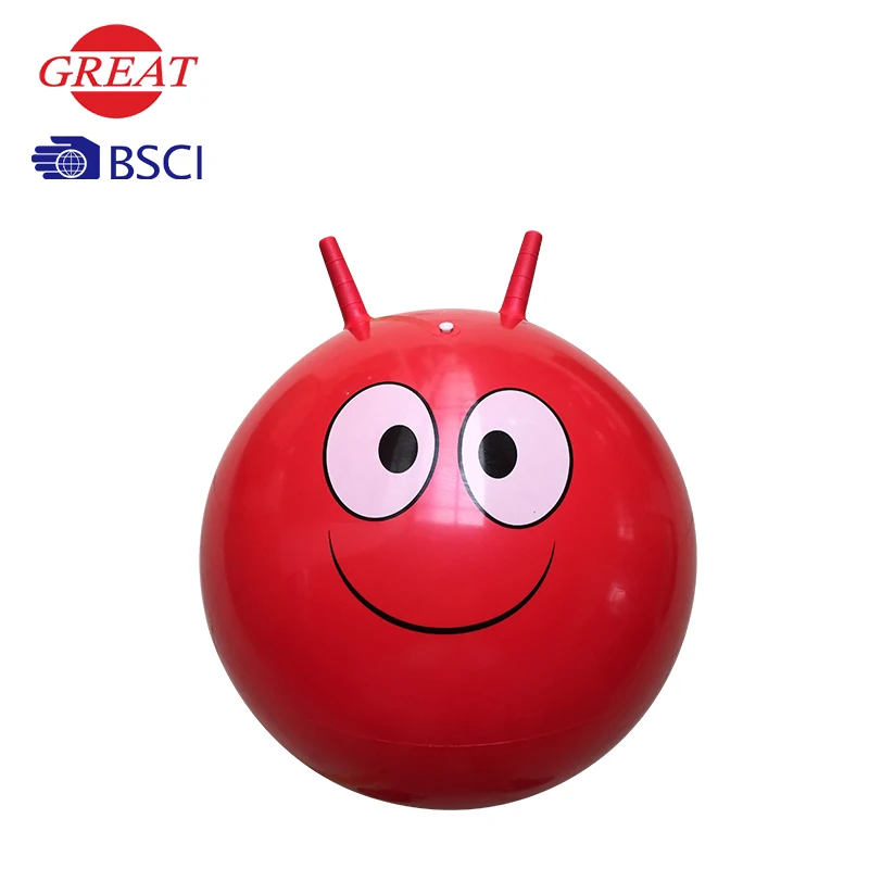 Plush cover pvc kid animal balance jumping monster hopper ball