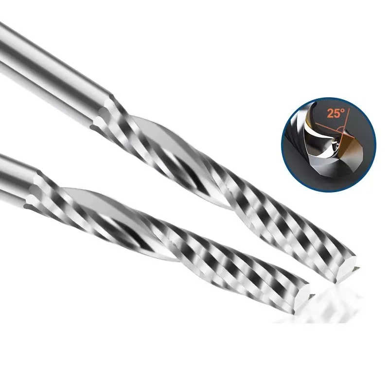 3.175 MM 6 MM Shank Carbide Wood CNC Router Bits Cutter Single Flute Cnc Route Bit Cutter