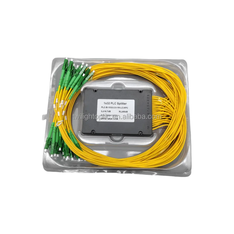 ABS module box type splitter price lc apc 1*32 cassette optical fiber plc splitter for ftth terminal box