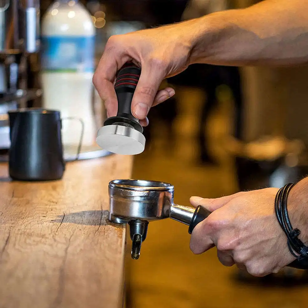 Custom Logo 51 53 58mm Espresso Tamper with Mat Calibrated Espresso Tamper Professional Espresso Hand Tamper
