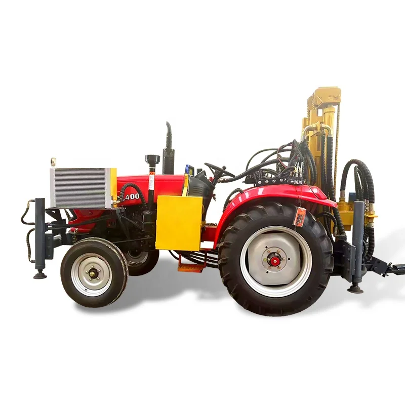 High Efficiency 40HP Diesel Tractor Mounted 200m Deep Hydraulic Underground Water Well Borehole Drilling Rig Machine