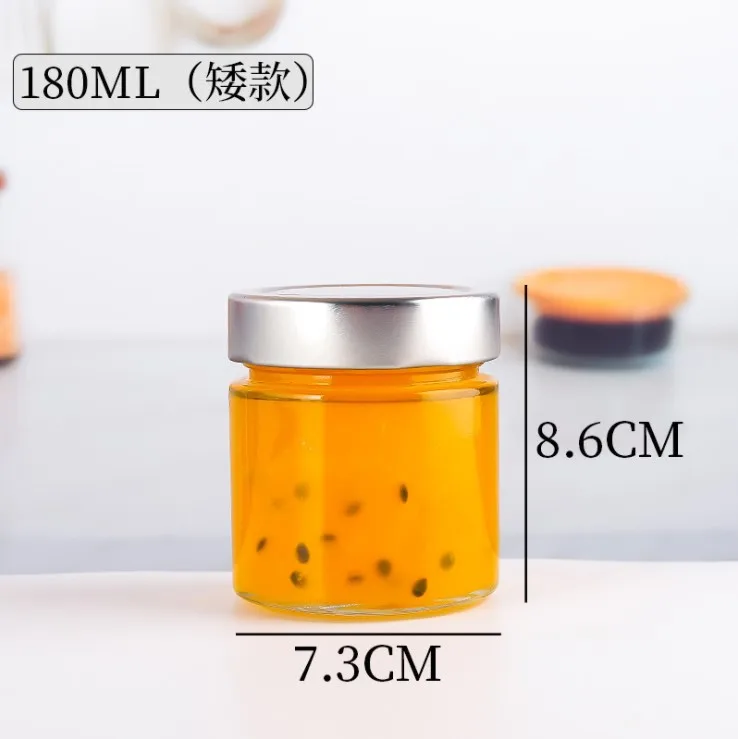 Empty Glass Jars with Lids for Honey Small Size Jam Stroge Jar Straight Side Glas