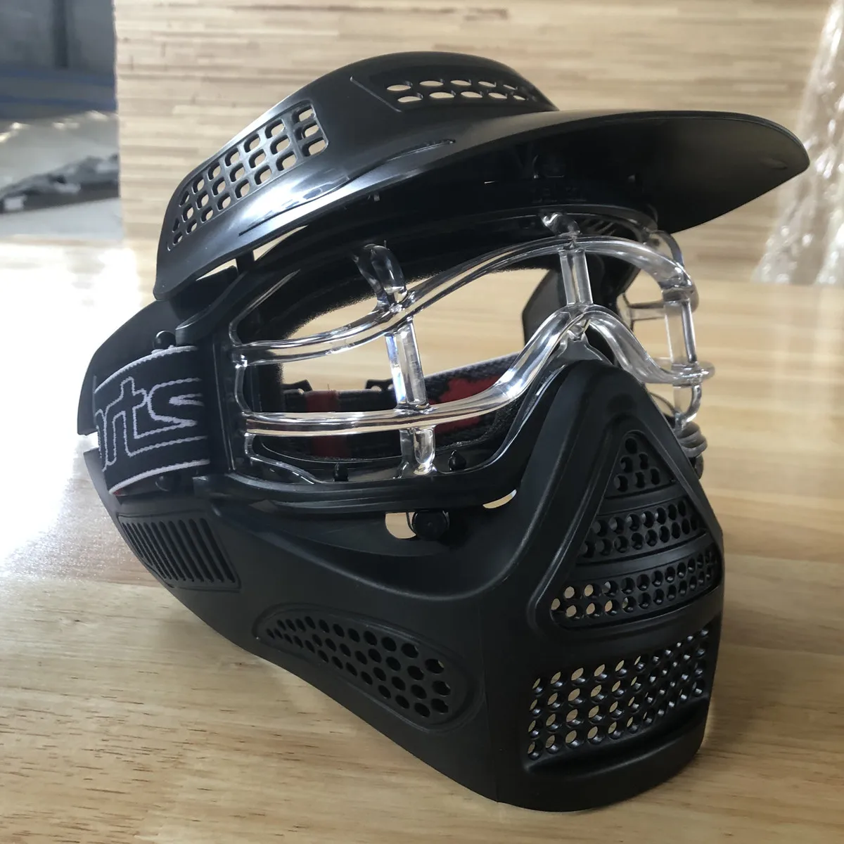 Archery tag game use paintball mesh full face mask protective helmet