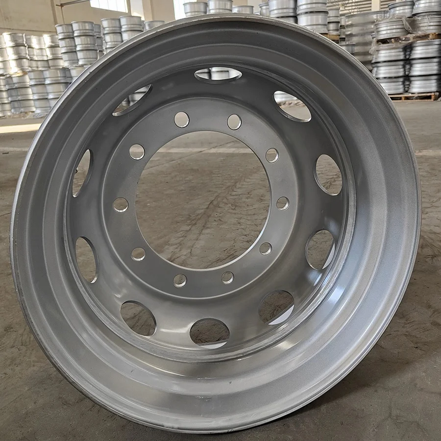 Top Quality factory Sale 22.5x8.25 Silver truck  Wheel 11R22.5 tire size Wheel disc