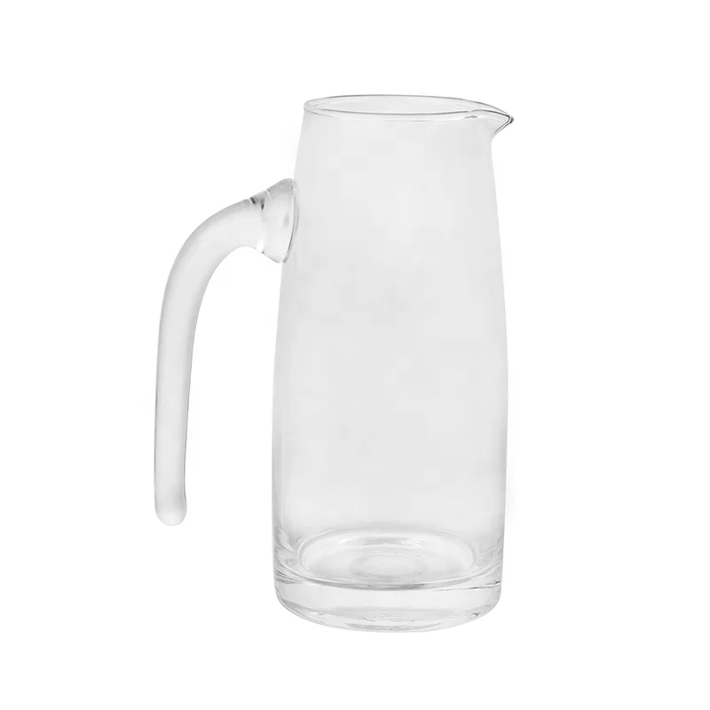 Glass Water Pitcher with Spout 51 Oz Elegant Serving Carafe for Water, Juice, Sangria, Lemonade, and Cocktails Beverage Pitcher