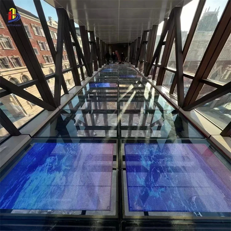 Virtual scene 3D interactive glass bridge laminated glass