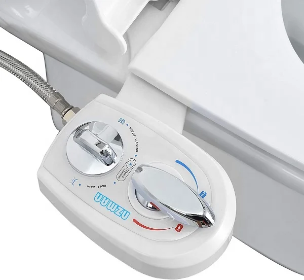 NZMAN Hot Cold Water Bidet BRASS Component,Two Nozzle Bidet Toilet Seat Attachment Self Cleaning,Warm Water Toilet Bidet Sprayer