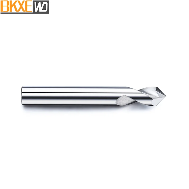 BKXE Cemented Tungsten Carbide 2 Flute Drill Bit Alloy Metal CNC Bits NC spotting Drill