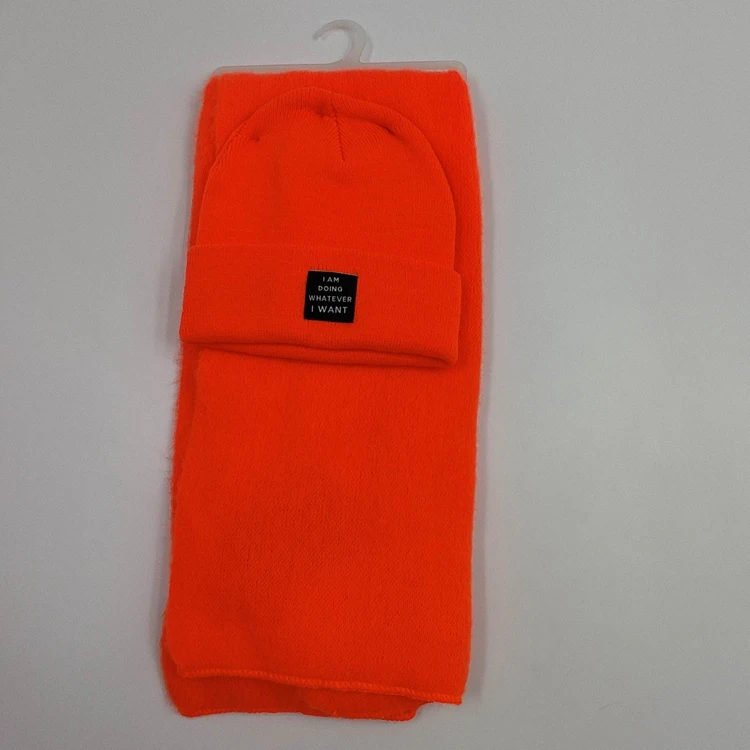 cotton neckerchief neckerchief scout jacquard yarn dyed iridescent tip hat and scarf set iridescent warm