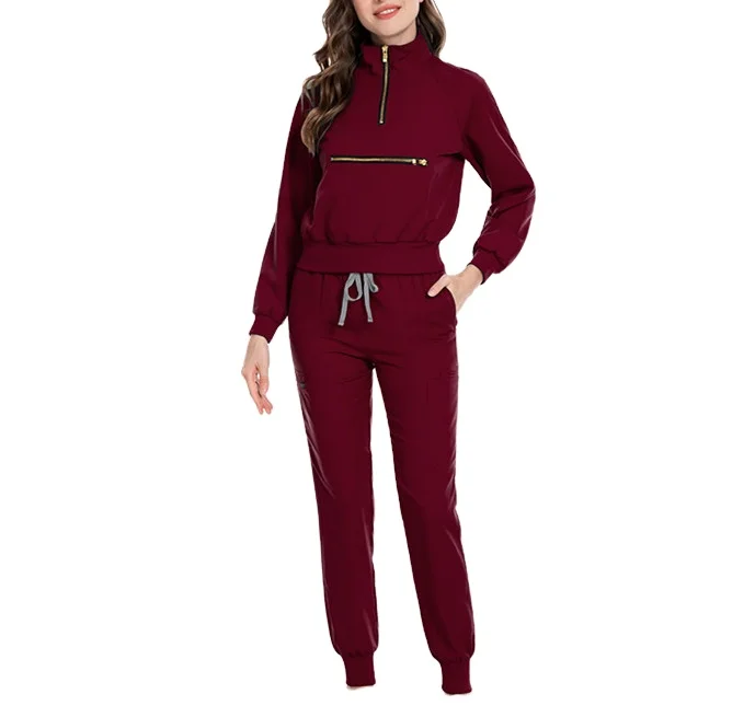 Wholesale Medical Work Wear Clothing Doctor Uniforms Long Sleeves Jacket Scrubs Sets Jackets