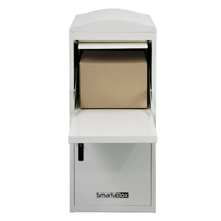 Modern Outdoor Secure New Design Wall Mounted Courier Parcel Drop Box in Wrought Iron from Garden parcel box