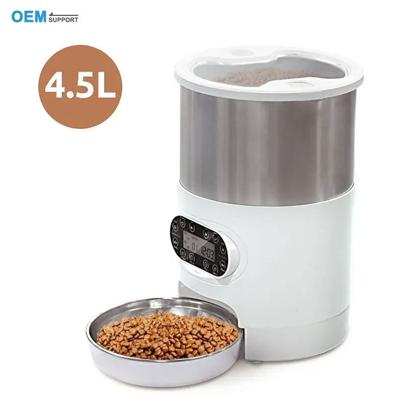 Two Way Stainless Steel Smart Pet Food Feeders Bowl Timed Automatic Cat Dog Food Container Feeder For Pet
