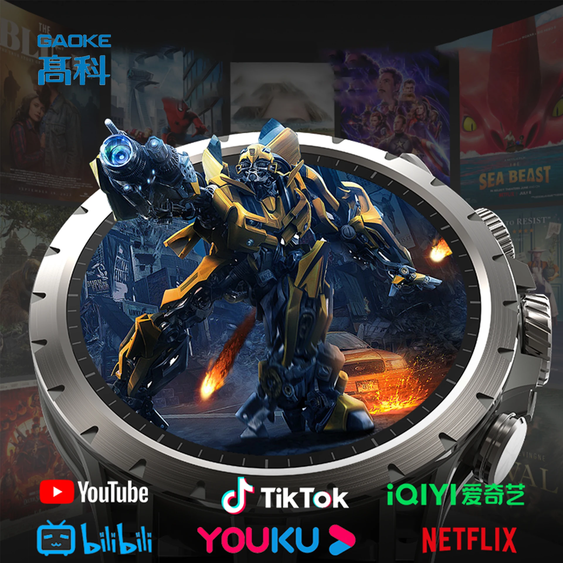 Fitness Sports Round Featuring Camera Waterproof Design Big Screen 4g Connectivity Sim Card Support Smart Watch