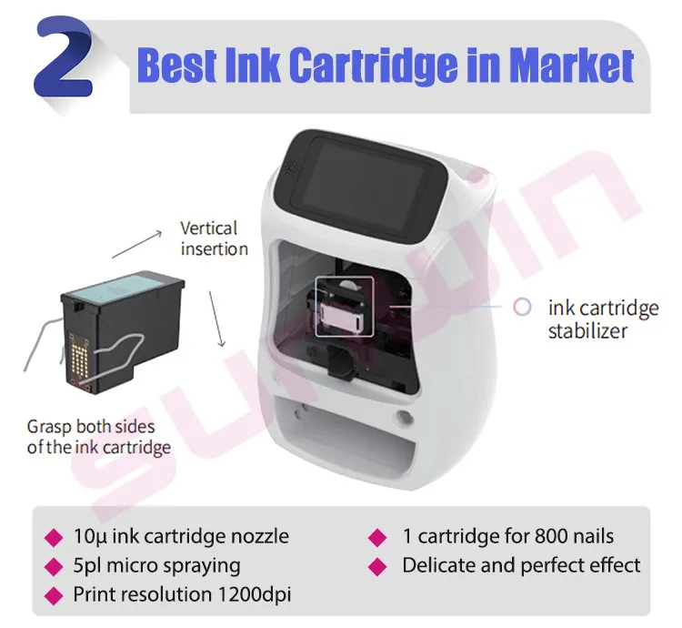 Buy 1 Machine Get 12 Bottles Photos Color Print Nails Gel Art Polish Nail Printing Machine Nail Printer Diy Digital Salon