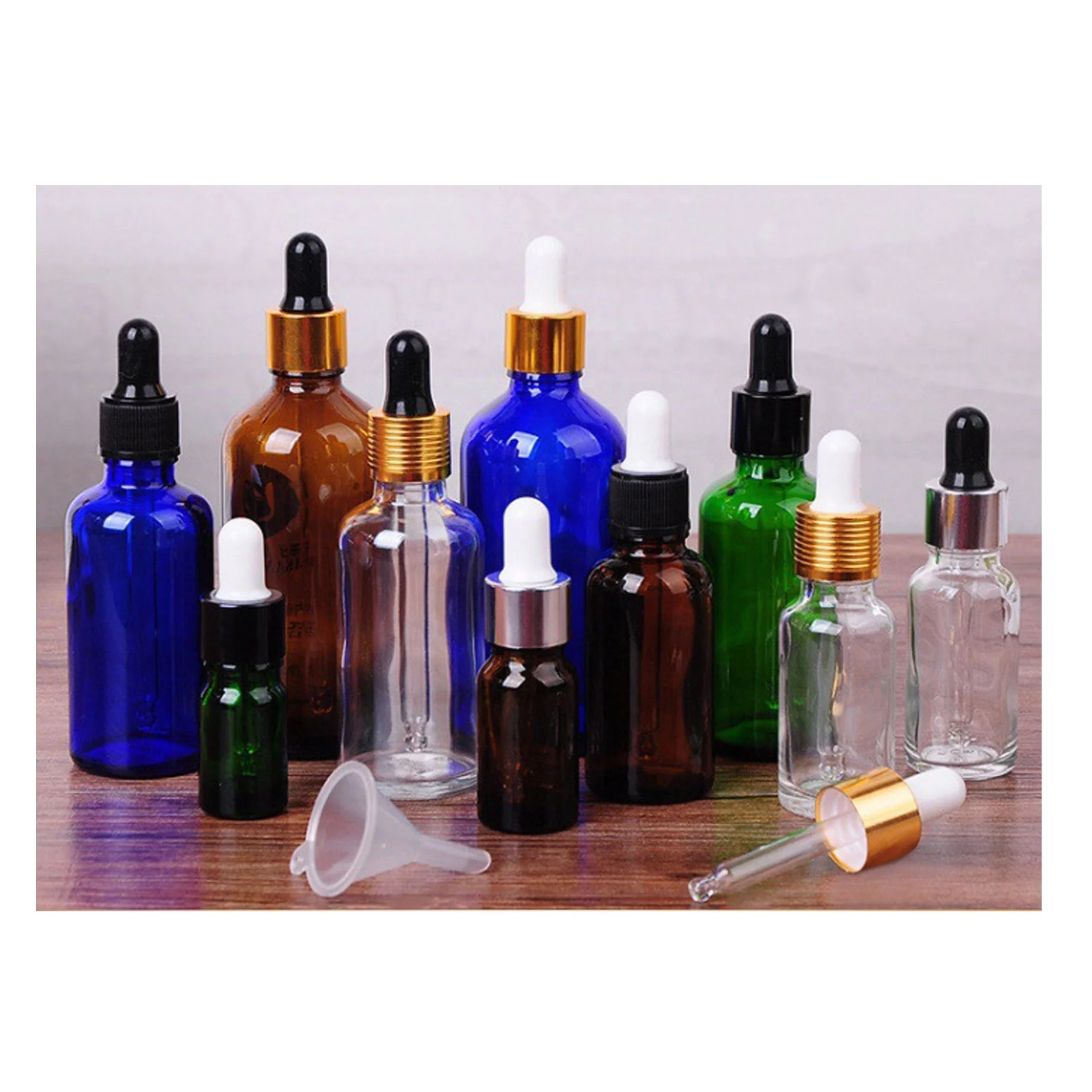 
Wholesale 5ml 10ml 15ml 20ml 25ml 30ml 50ml 100ml Brown Essential Oil Empty Black Glass Bottle 