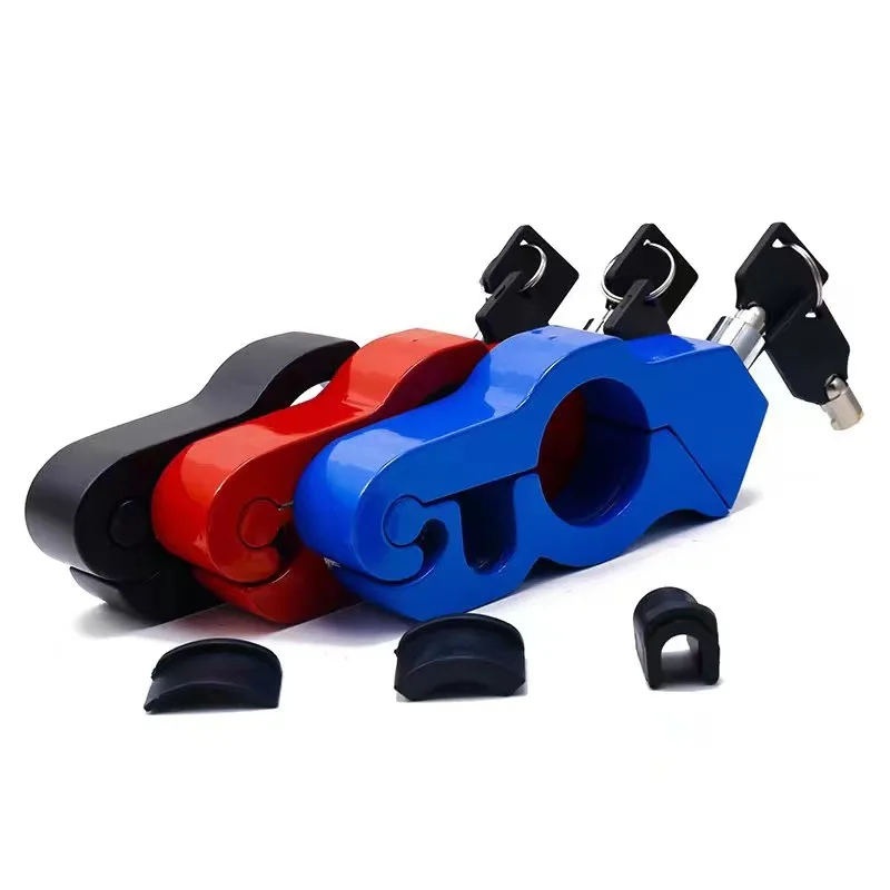 Anti-theft Motorcycle Bicycle Universal CNC Handlebar Lock Factory Direct Sales Aluminum Alloy Gua Black Red Blue OEM/ODM 310(g)