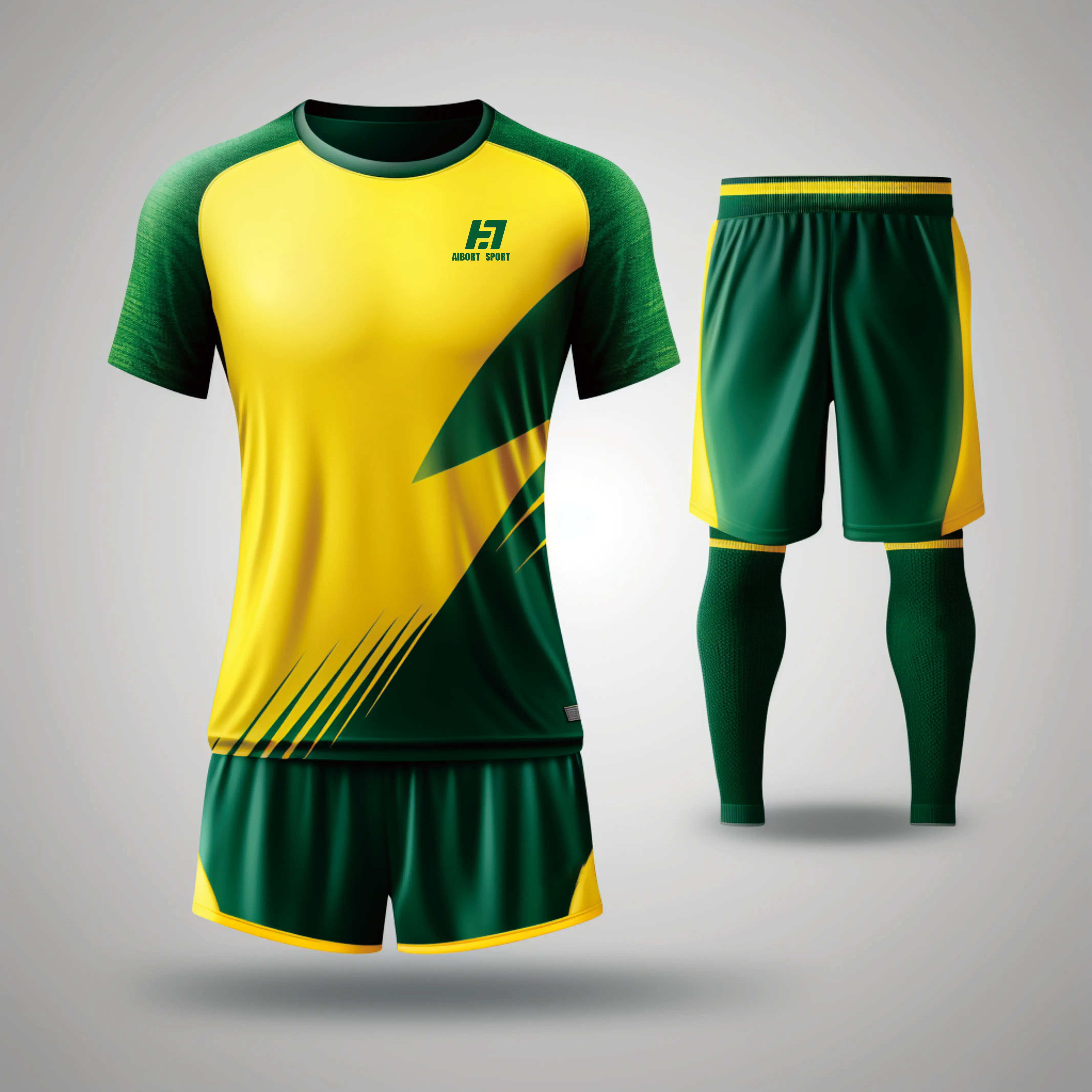 Aibort Wholesale Custom Sublimation Custom Soccer Orange Blank Black Cheap Mens Adults New Season Football jersey European /