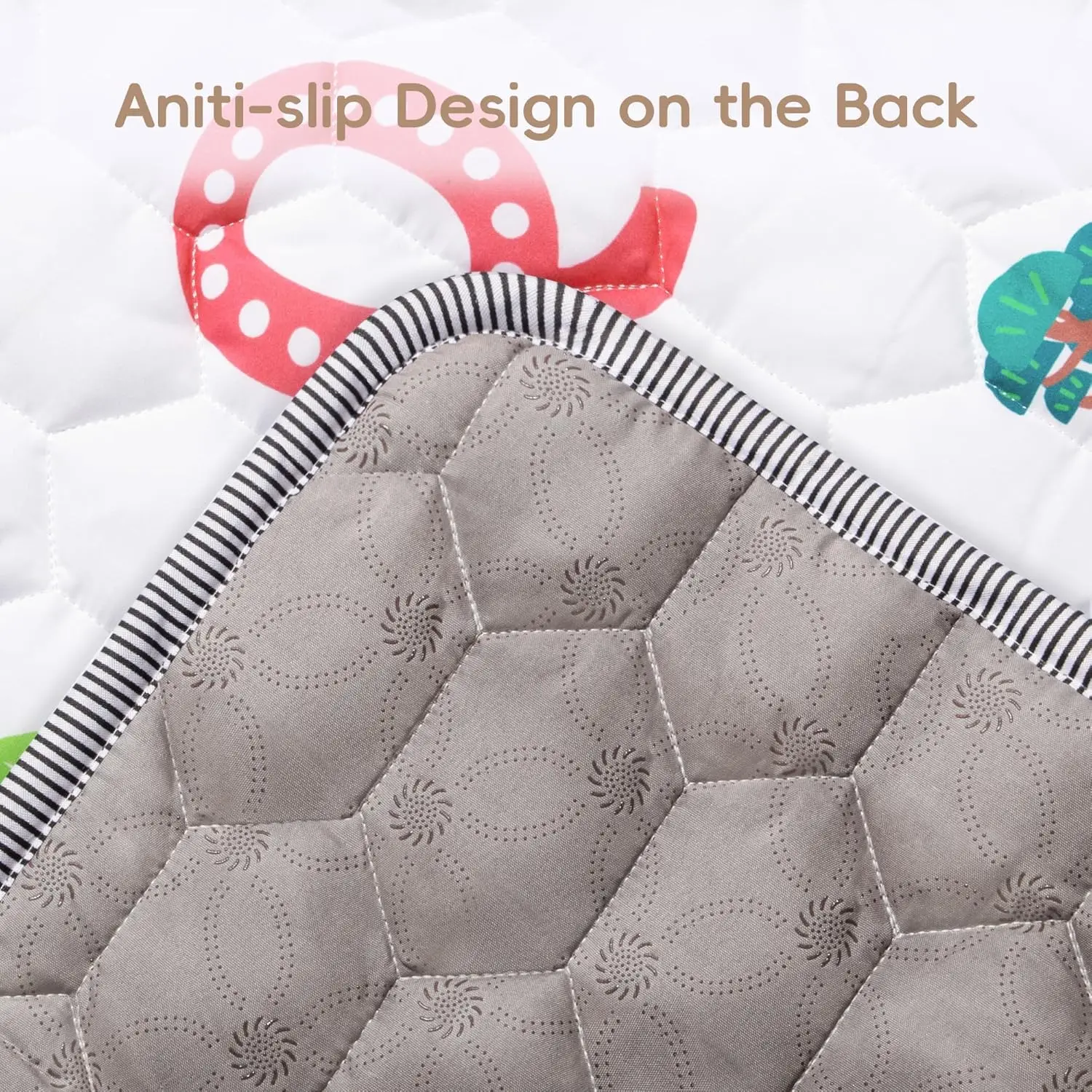 Cotton Floor Rug Kids, Cotton,Foldable Crawling Mat for Floor,One-Piece Crawling Mat Non Slip Play Cotton Mat