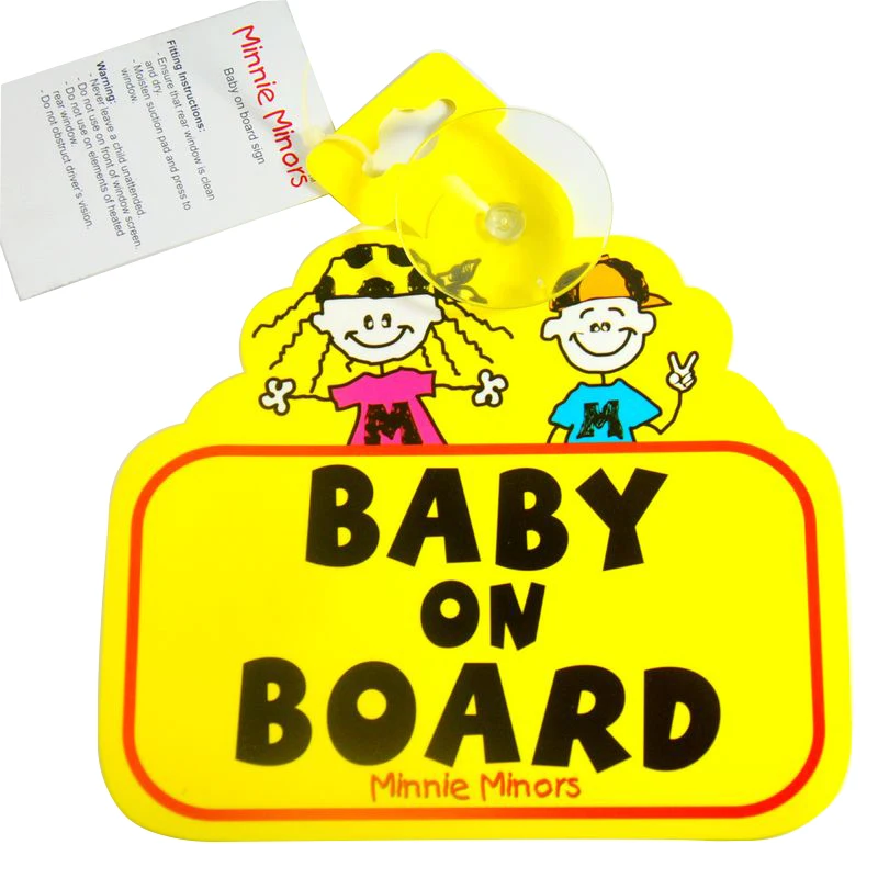 Customized car decorations gift pvc sign board  baby on board Car warning signs