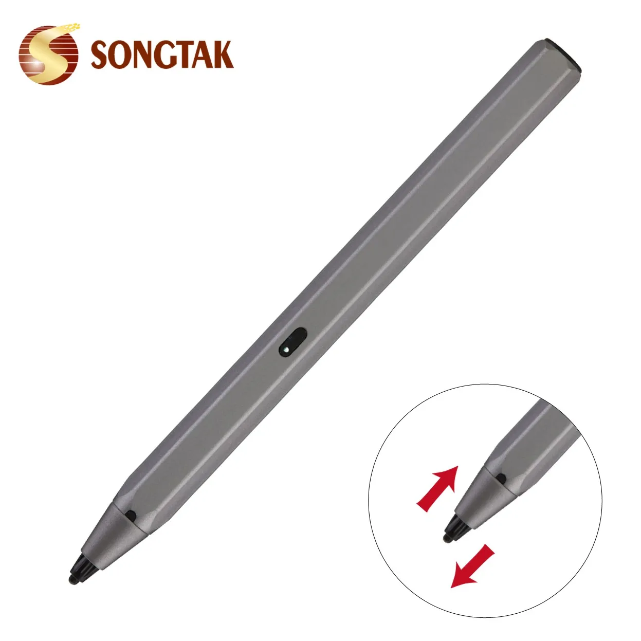 Metal Capacitive Active Stylus Pencil mi-cro USB Digital Drawing Laser Engraved for All Touch Screen Tablets