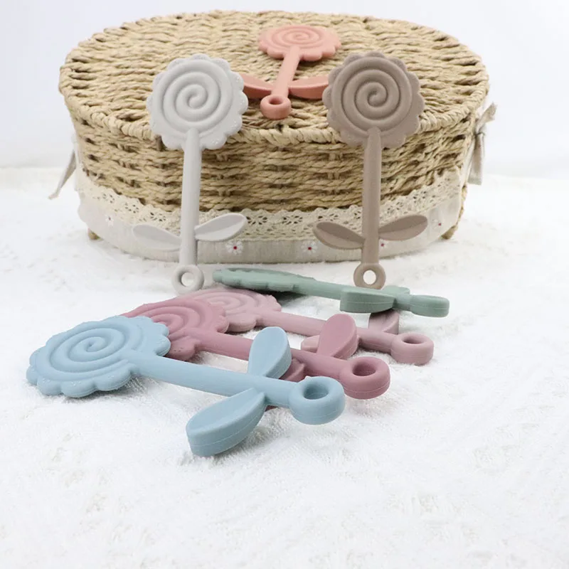 2024 Newest Baby Chew Toys For Babies 3 Months Teether Silicone Teething Sunflower Baby Teething Toys