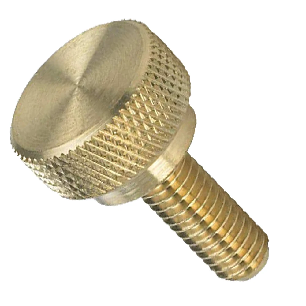 Thumb Screws for Wood Knurled Screw Flat Slotted M5 M7 50mm Aluminum Brass Knurled Thumb Screw