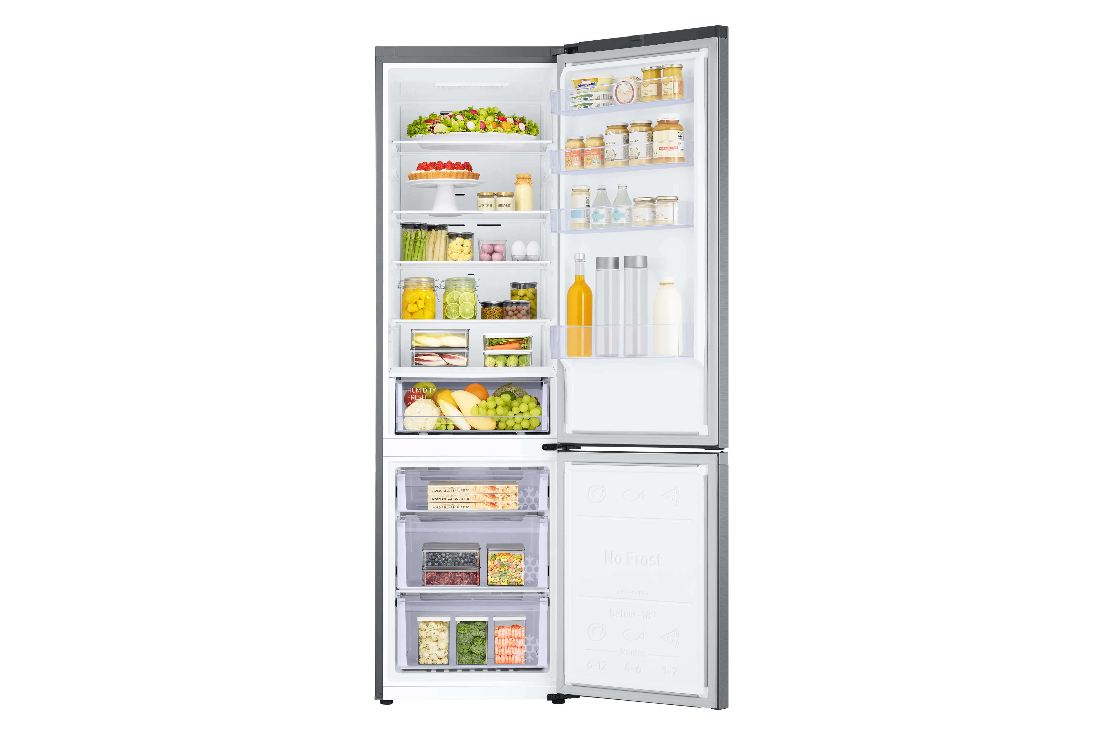 Samsung Brand Combi Fridge Freezer EcoFlex AI RB38C600CS9/EF Total No Frost 2M Capacity 390L Energy Efficiency Wifi Integrated