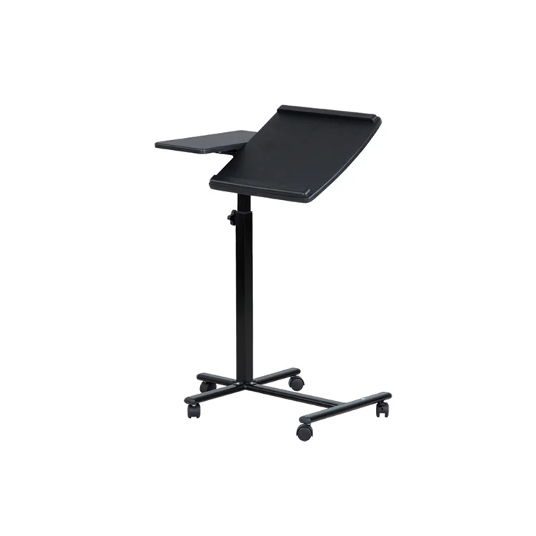 
On Bed Study Metal Wheel Leg Wood Rotating Top Laptop Computer Table 
