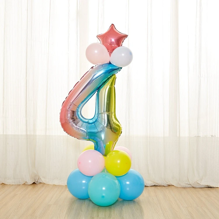  Baby Shower шар 32 дюймов номер воздушный шарик из фольги в форме и воздушных шаров латекса мини/платье для маленькой принцессы с короной