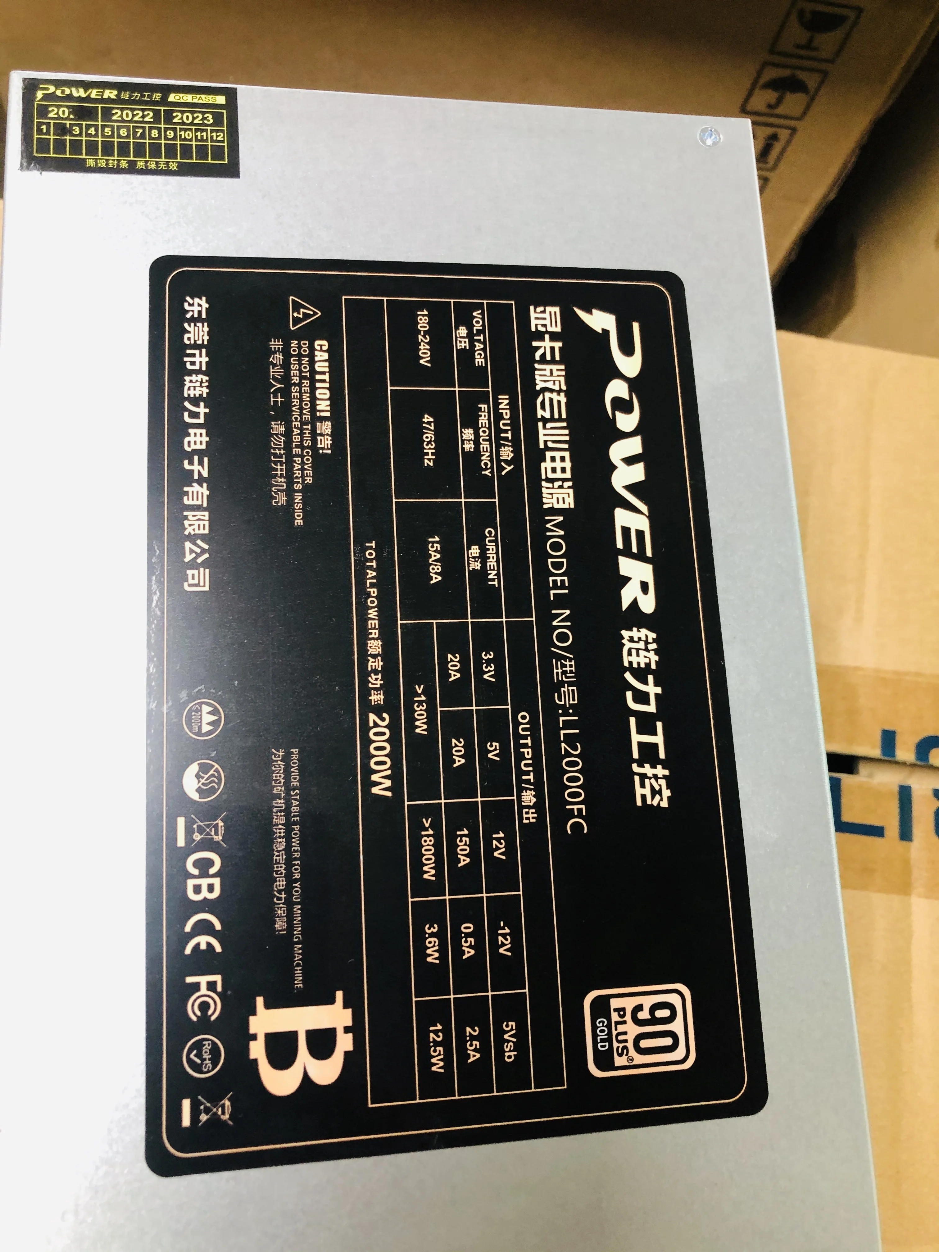  1800 Вт 2000 2800 модульный блок питания для 6 GPU Eth Rig эфириума шахтер