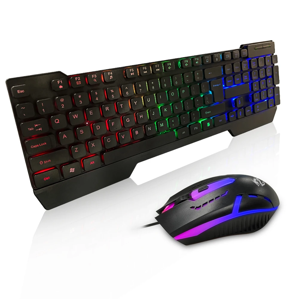 OEM Backlit Keyboard Breathing Light Mouse High Quality Gaming Keyboard And Mouse Set With Wrist Rest