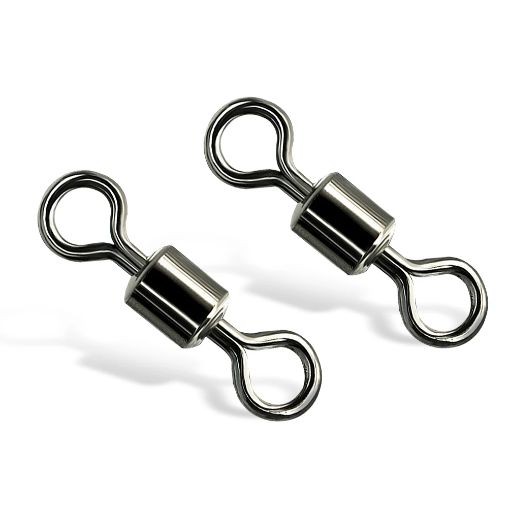HOWELL 3/0#-14# Anti-aging Durable Solid Ring Fishing Line Connector High Smoothly Rotating Bearing Swivel for Carp Fishing