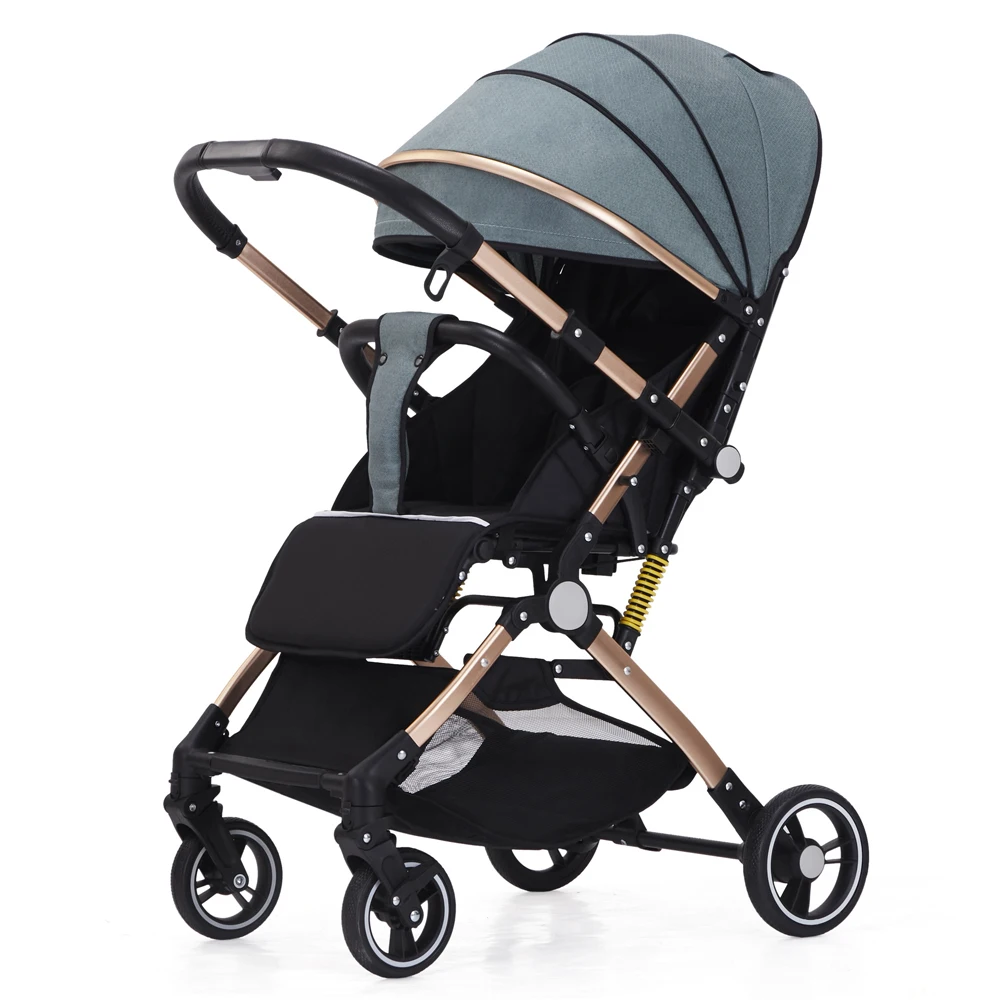 Wholesale Aluminum hight quality aulon leather baby pram luxury travel system Baby stroller 3 in 1
