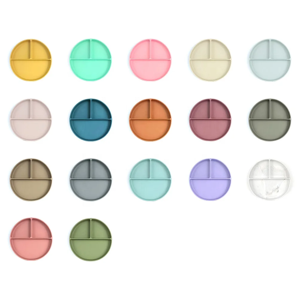 Silicone Suction Plate For Toddlers Baby Plate With Cute Design Strong Suction Base Baby Feeding Silicone Dinnerware Dish Plate