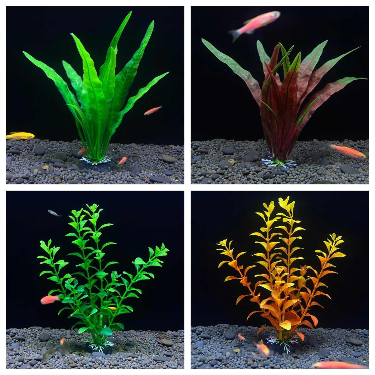 Custom Plantas de acuario Artificial  Plastic Artificial Aquarium Plants  Simulated Water Grass  Aquarium Decor Plastic Plants
