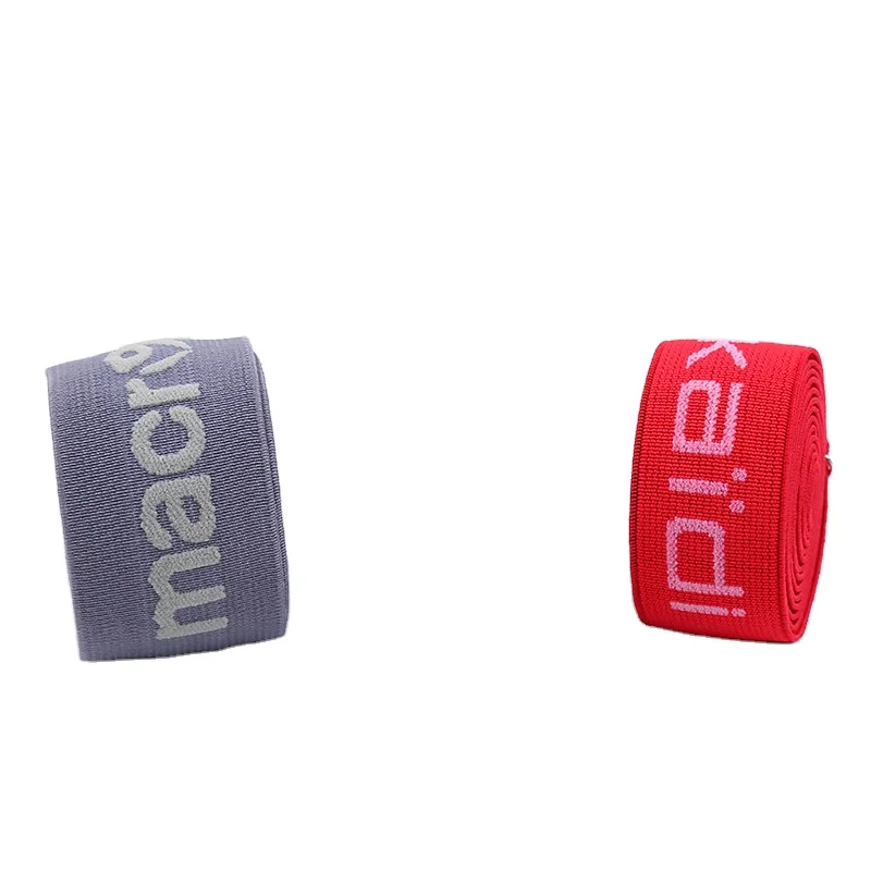 Manufacturers custom computer blended flower gray jacquard elastic belt nylon spandex belt yoga waist letter elastic belt