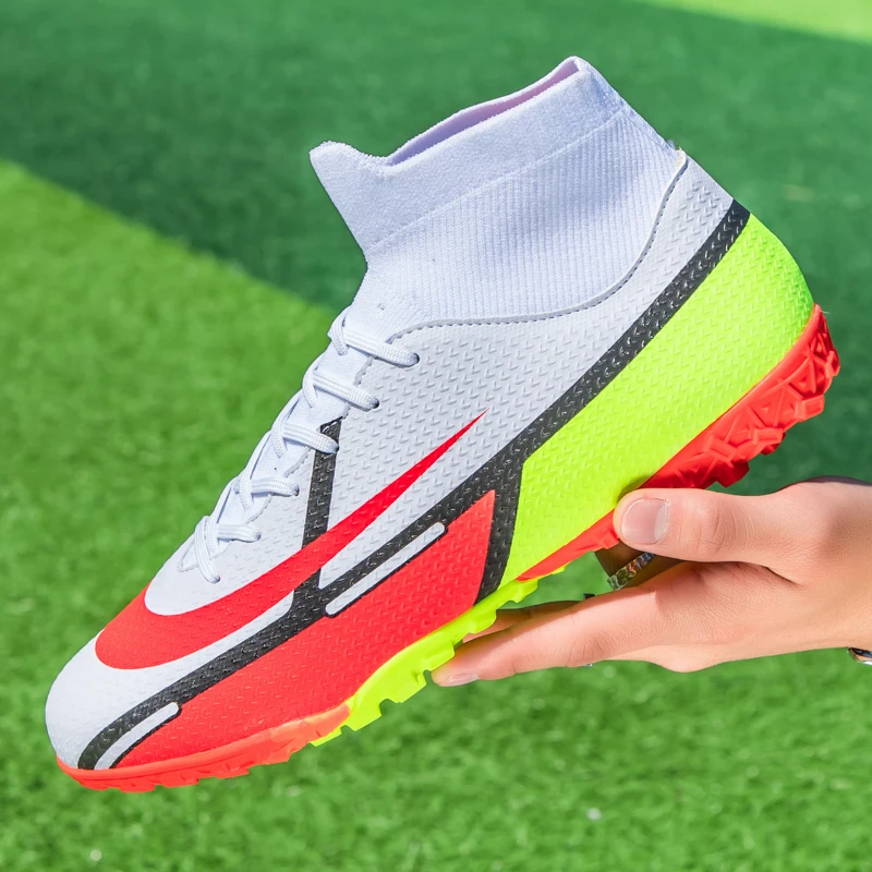 Custom HG Sport Indoor Soccer Shoes Men Professional Zapatillas De Futbol TPU Rubber Insole Football Boots Cleats Winter Summer