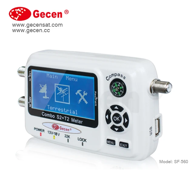 GECEN Digital TV DVB-T2 Terrestrial Signal Finder Meter Model SF-560