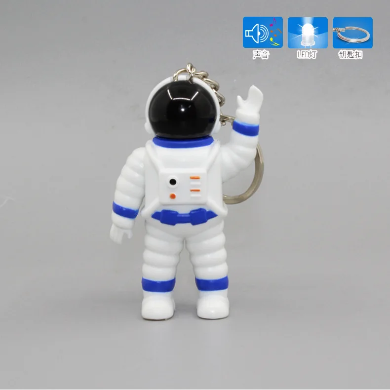 LED rocket shaped keyring light up satellite keyring