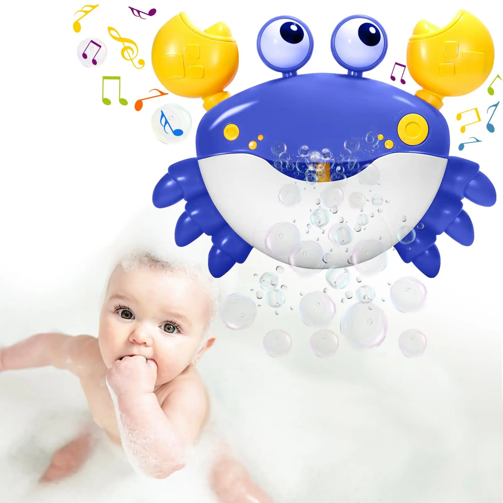 2024 New Baby Bath Toys Crab Bubble Bath Maker Bath Bubble Machine For Kids Toddlers Infant
