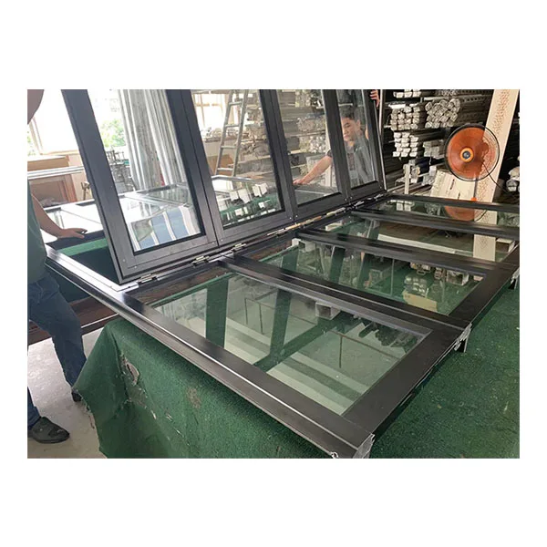 Automatic glass garage door with side entrance passenger door