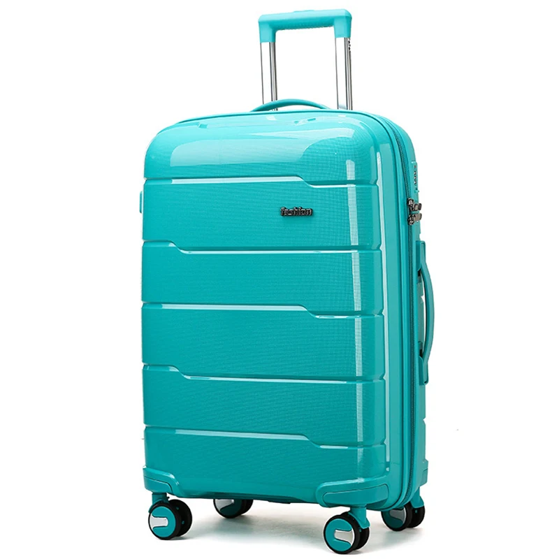 Pailox Luggage Suitcase PP  With Combination Password Lock PP Zipper Luggage Waterproof PP Hard Shell Luggage