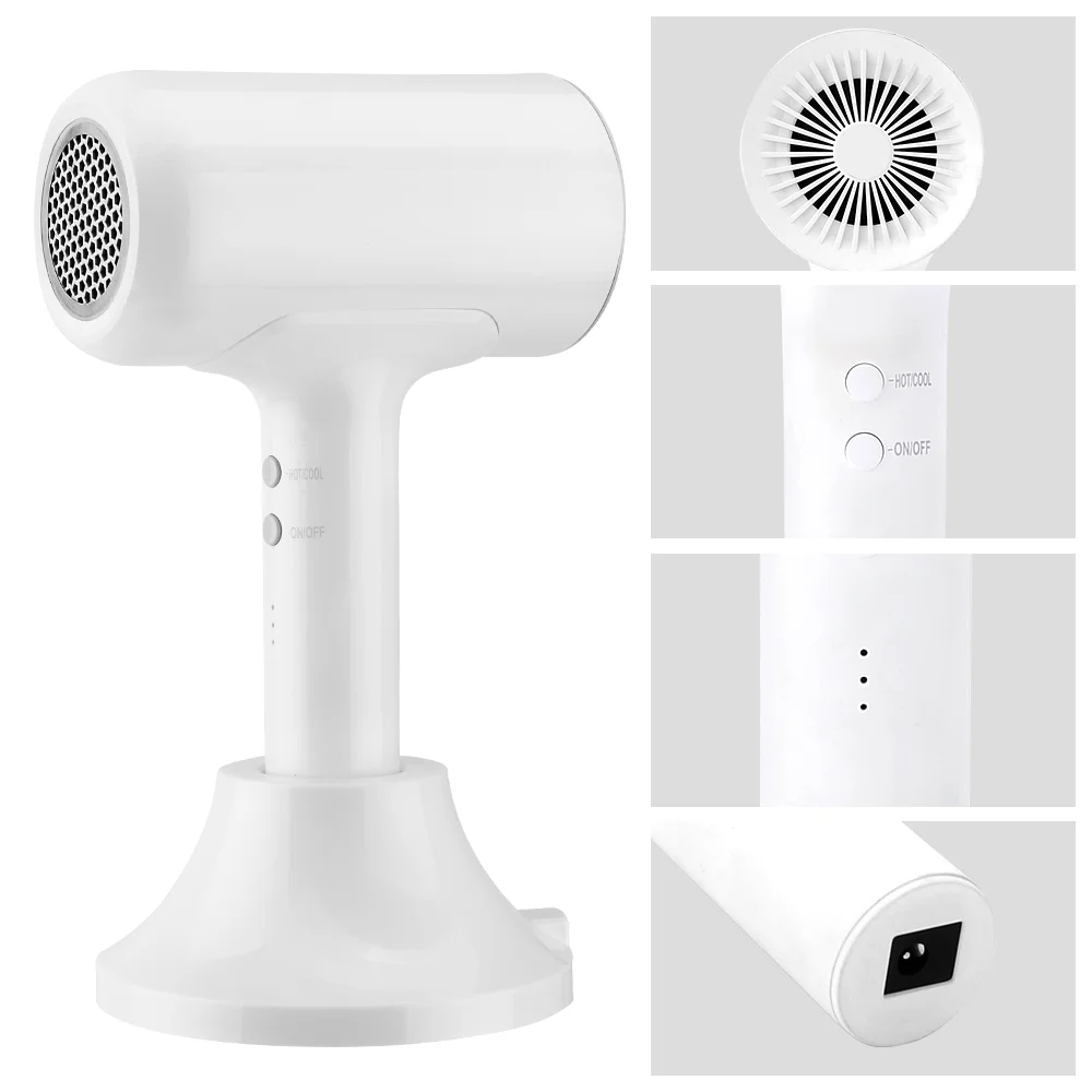 Portable Household blow dryer Rechargeable battery powered Cordless Hair Dryer